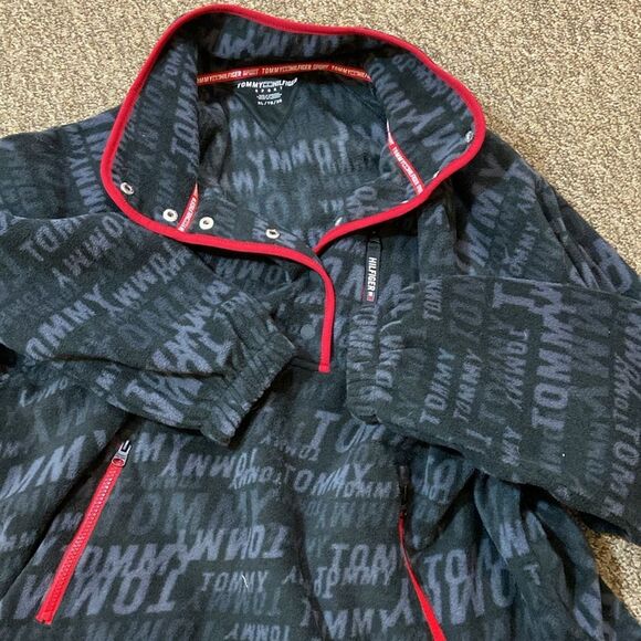 Tommy Hilfiger Sport Black and Red Logo Fleece Unisex - Picture 5 of 16